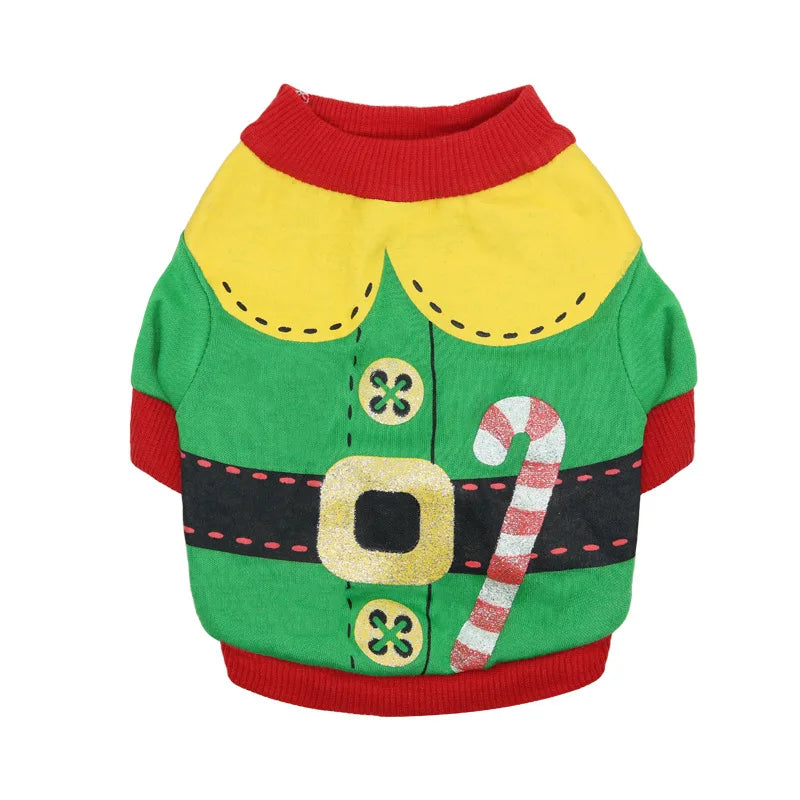 Halloween & Christmas Pet Clothes - Dog & Cat Winter Outfits for Small Breeds, Teddy, Siamese, Persian, Garfield & Blue Cats