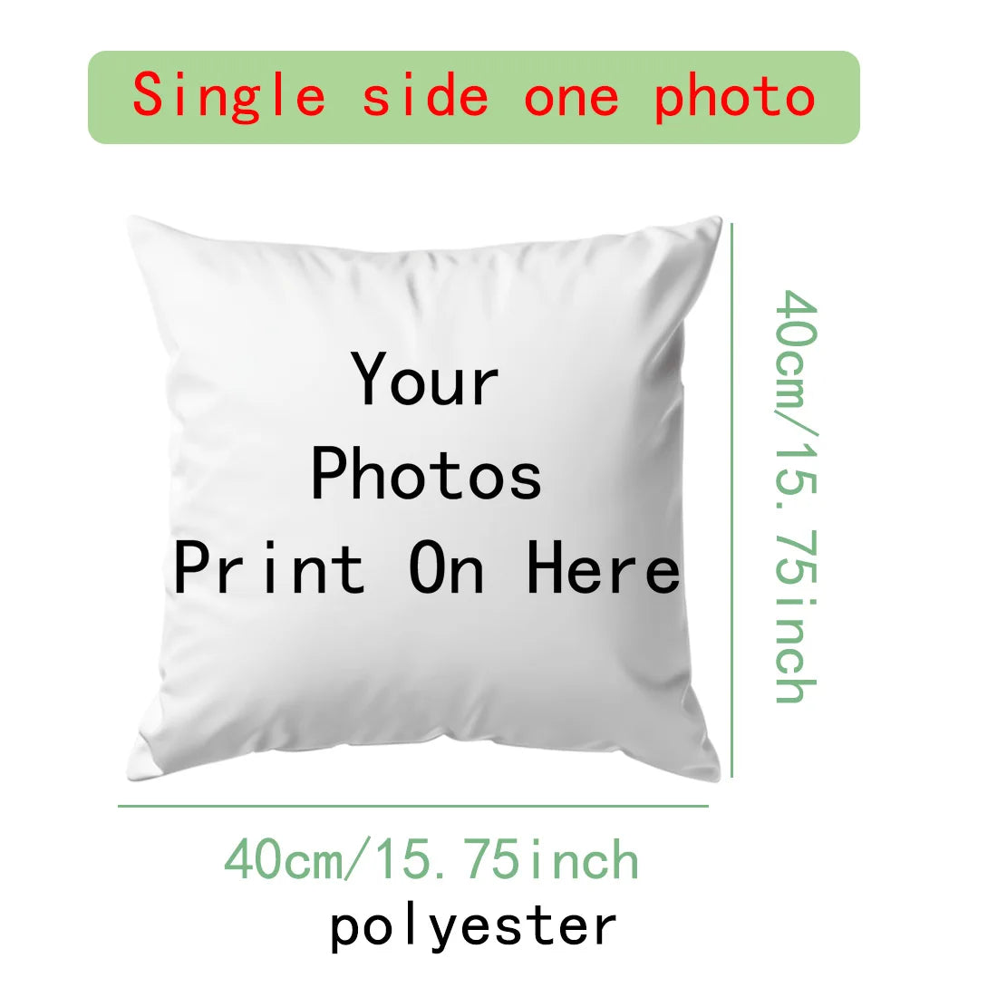 Custom Picture Printed Cushion Cover Pet Personal Life Photos Pillow Cover Custom 100% Polyester Pillowcases In Various Sizes