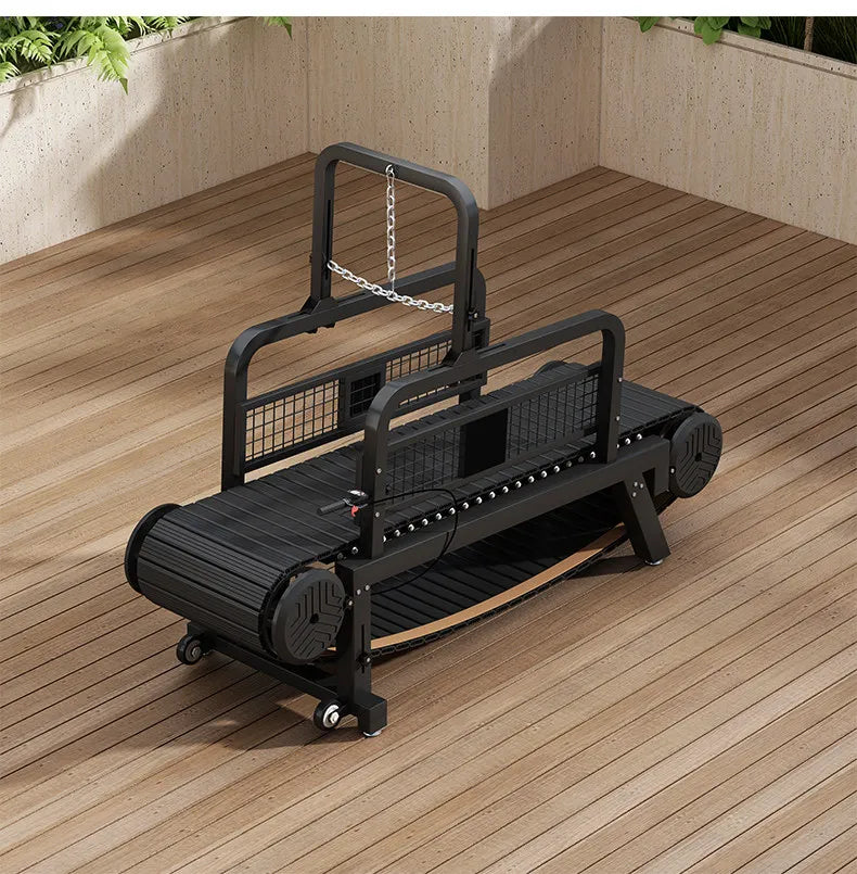 Dog Treadmill, Non-motorized, Quiet, Smooth, Adjustable Pet Treadmill, Pit Bull Training Equipment with Brakes and Speedometer