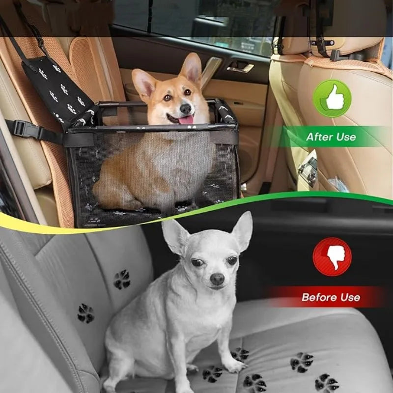 Pet Car Cushion Dog Cat Safety Seat Cushion Rear Seat Special Outgoing Waterproof Car Seat Kennel Bed Small Pet Carrying Basket
