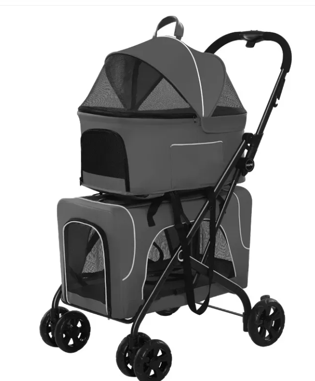 Foldable Pet Trolley for Small Dogs & Cats