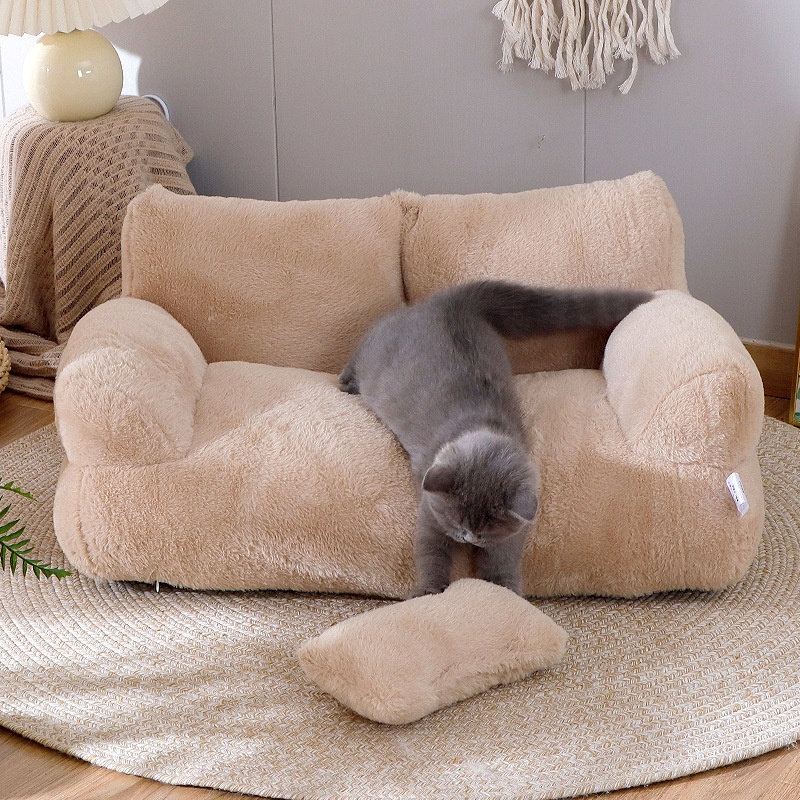 Luxury Plush Cat & Small Dog Bed