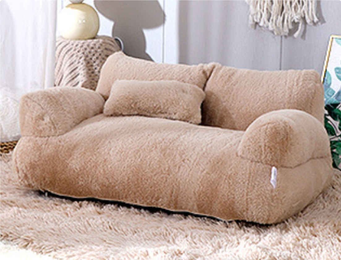 Luxury Plush Cat & Small Dog Bed